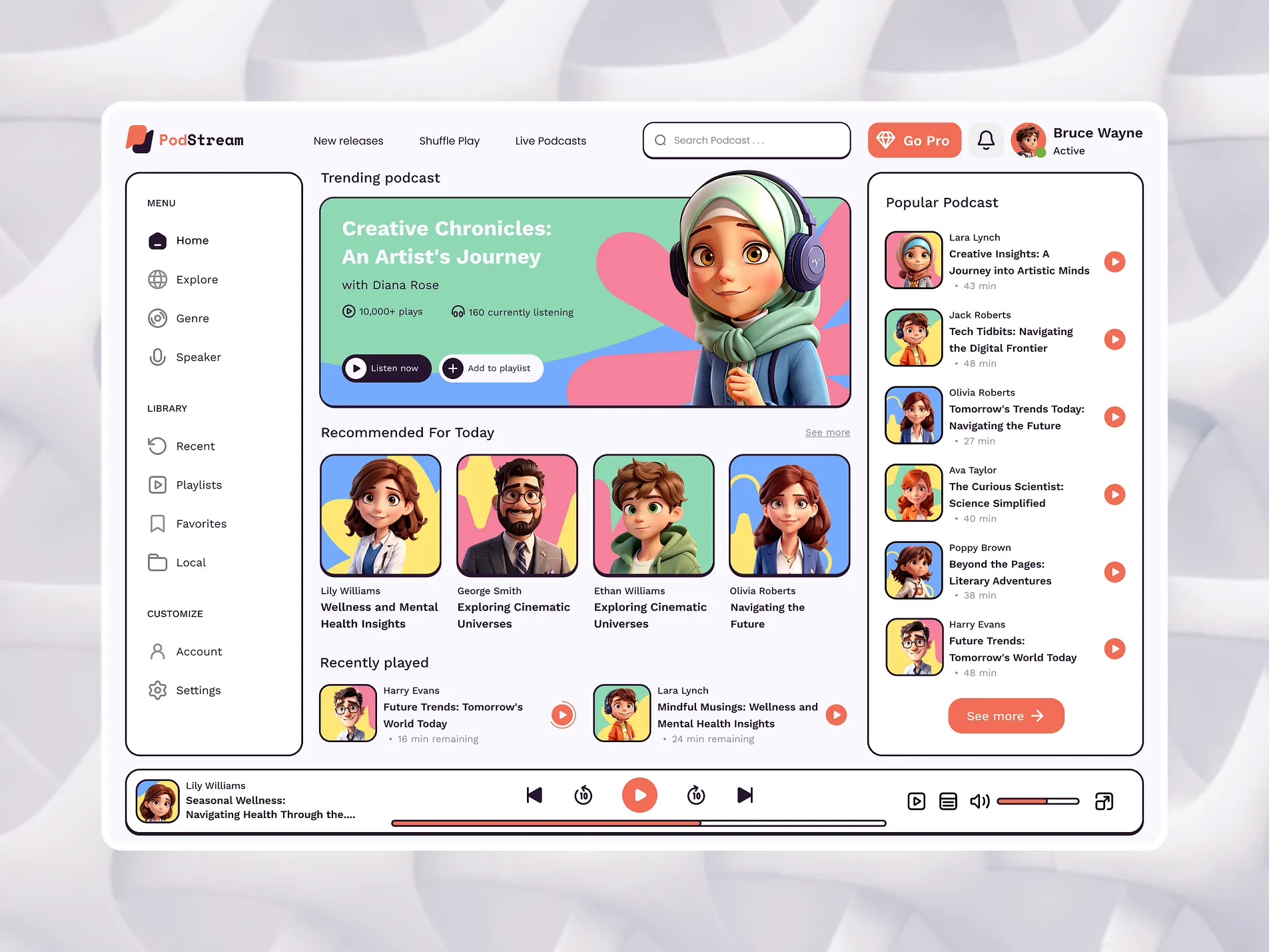 Image of PodStream Tablet Apps Design