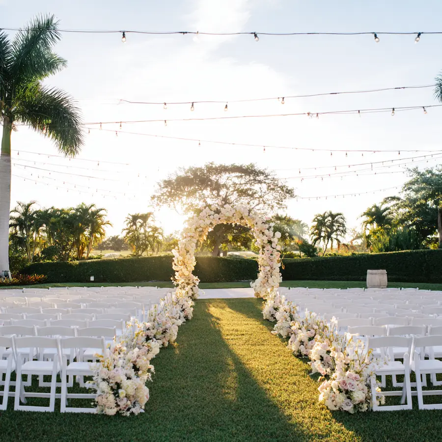 outdoor area prepped for a wedding bradenton