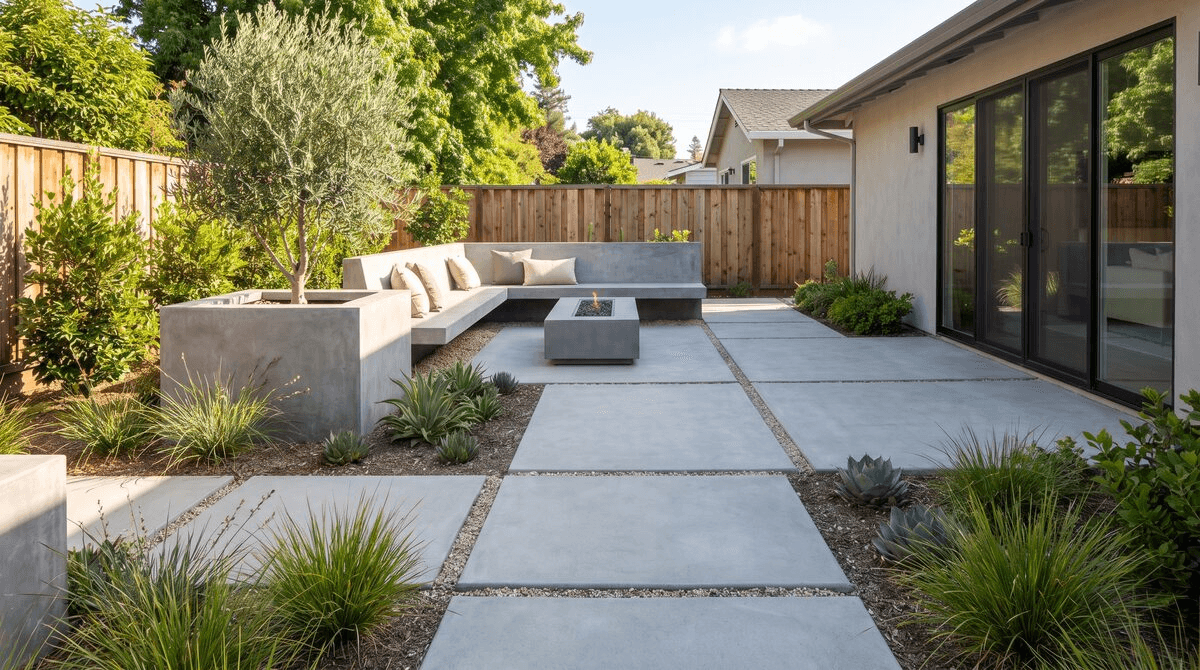 Architectural concrete stairs and outdoor detailing.