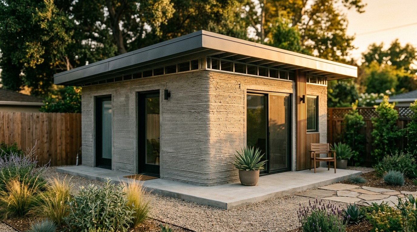 Builtech Construction Group - ribbed 3D printed concrete wall construction
