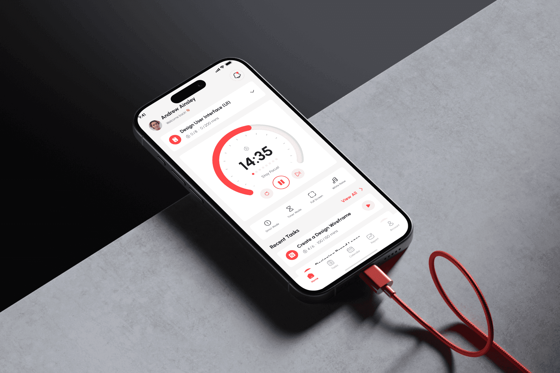 App Mockup on iPhone