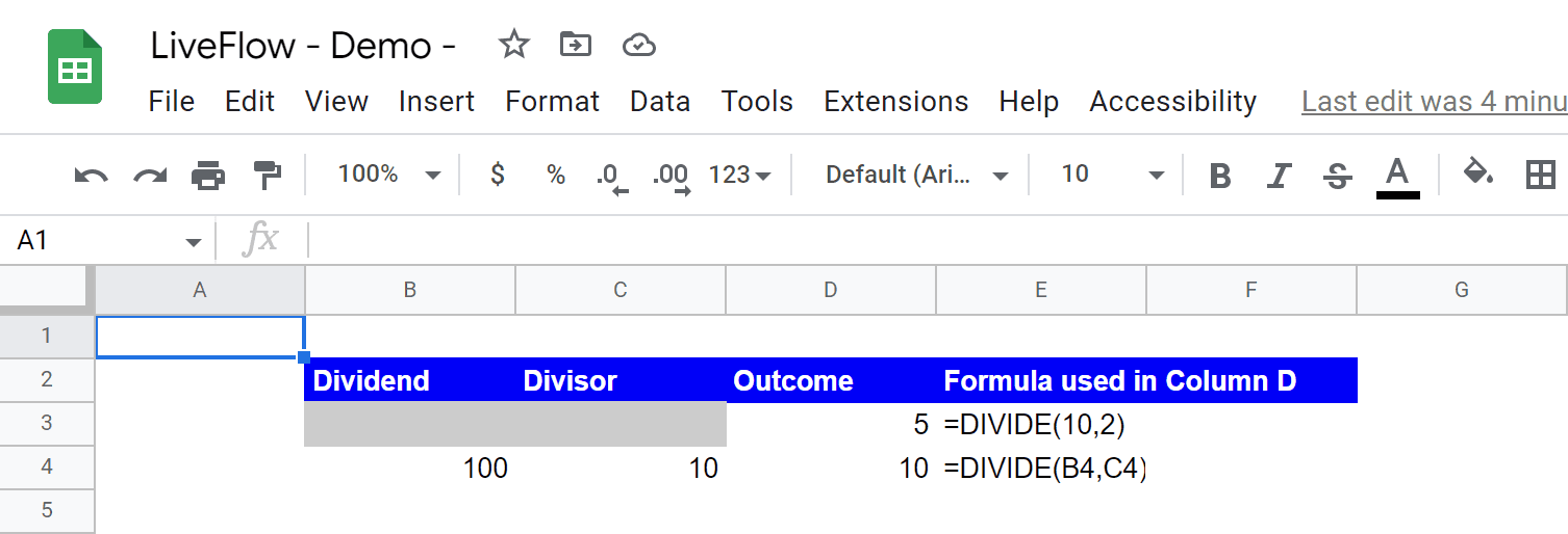 DIVIDE Function in