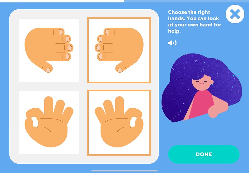 Left and right hand: choose the right hands