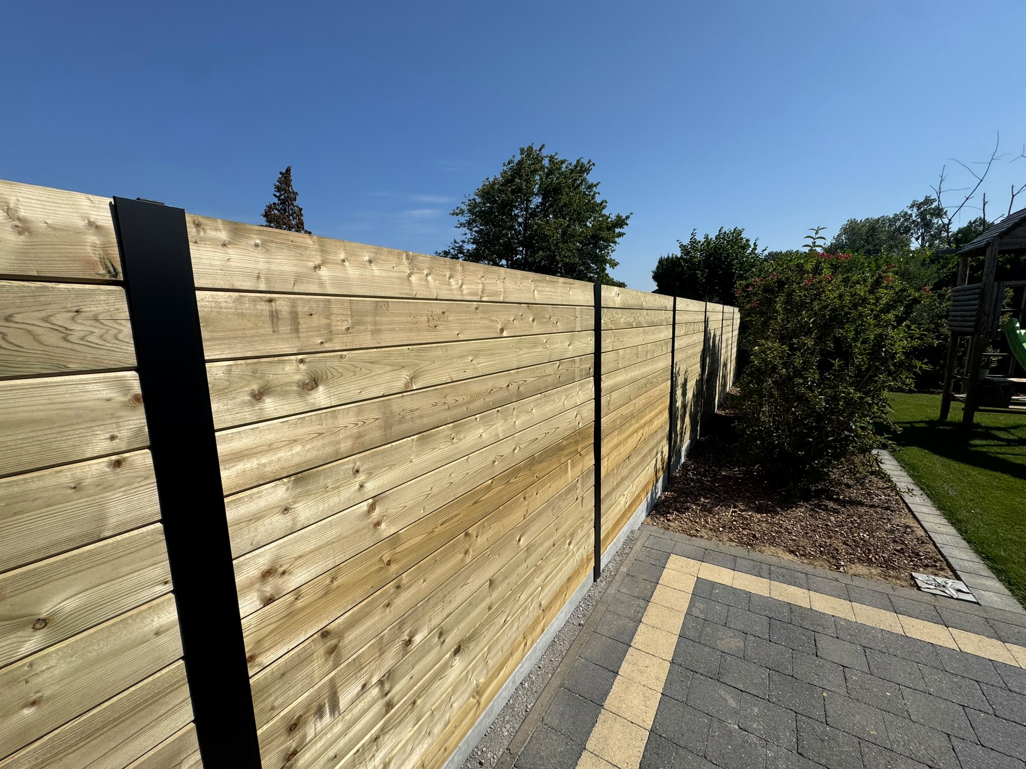 Houten tuinafsluiting op maat
