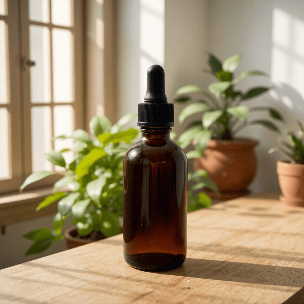 product photography of bottle of skincare product