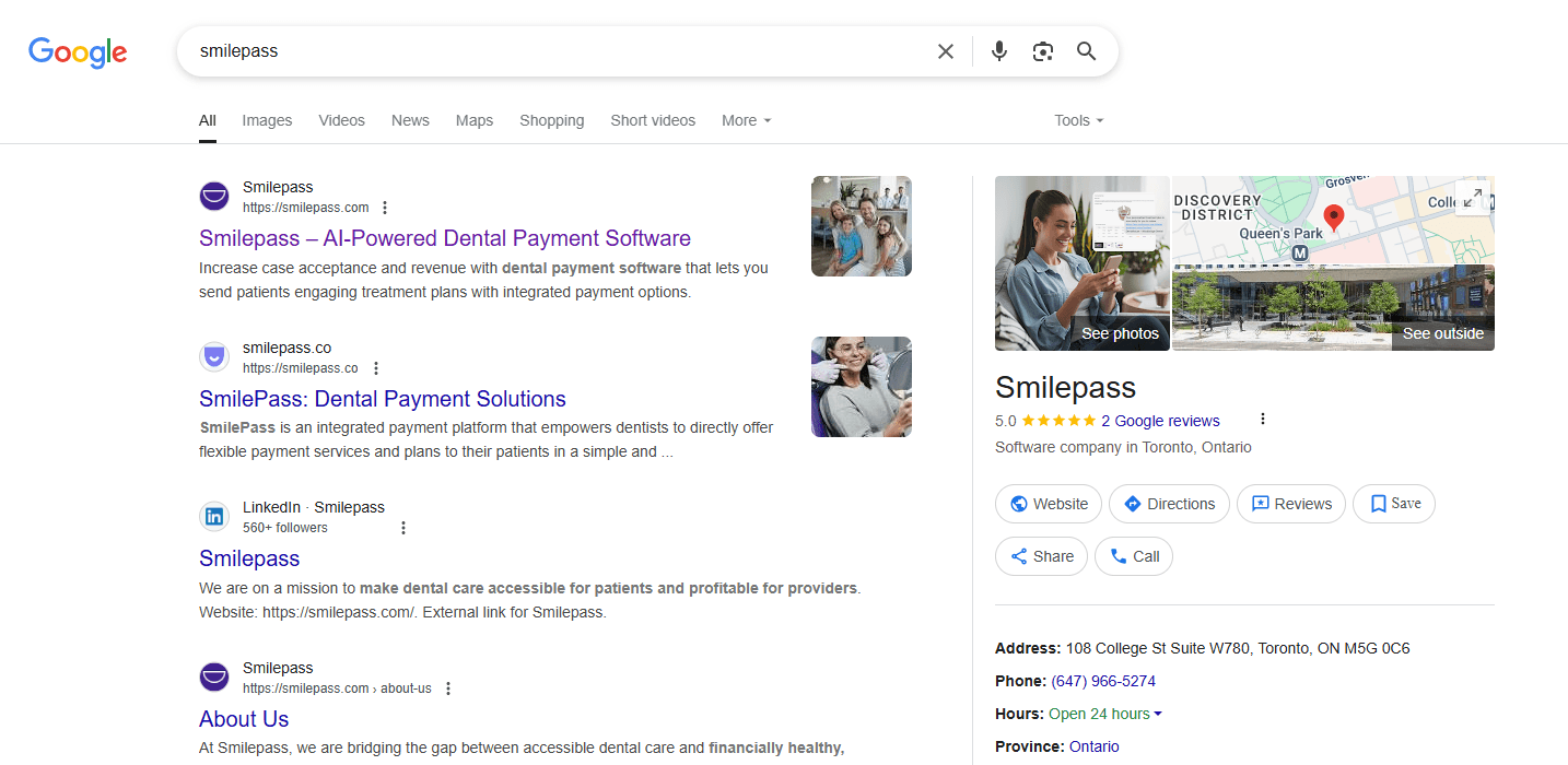 Smilepass on Google