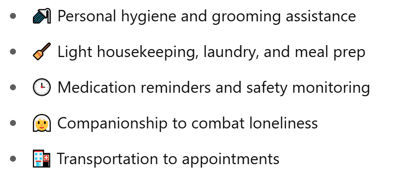 What Home Care Can Include: