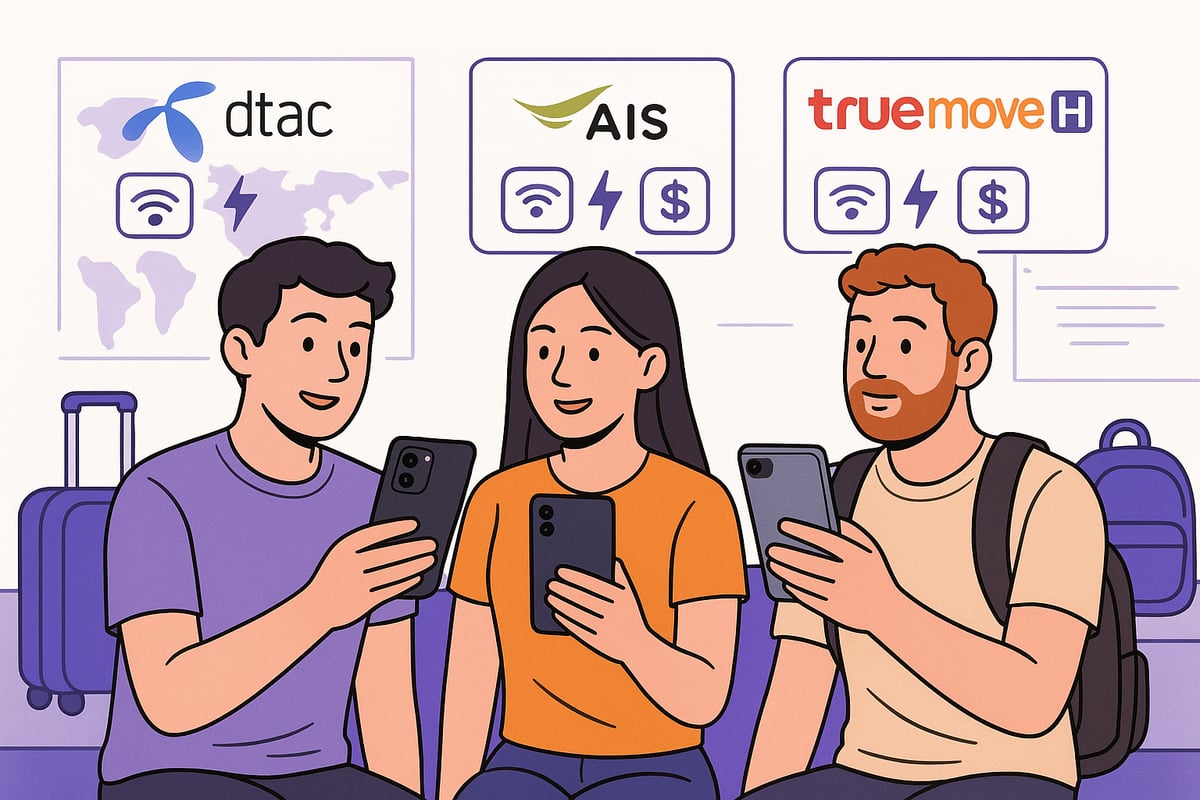 Comparing Dtac Happy Tourist eSIM with Other Thailand Tourist eSIMs