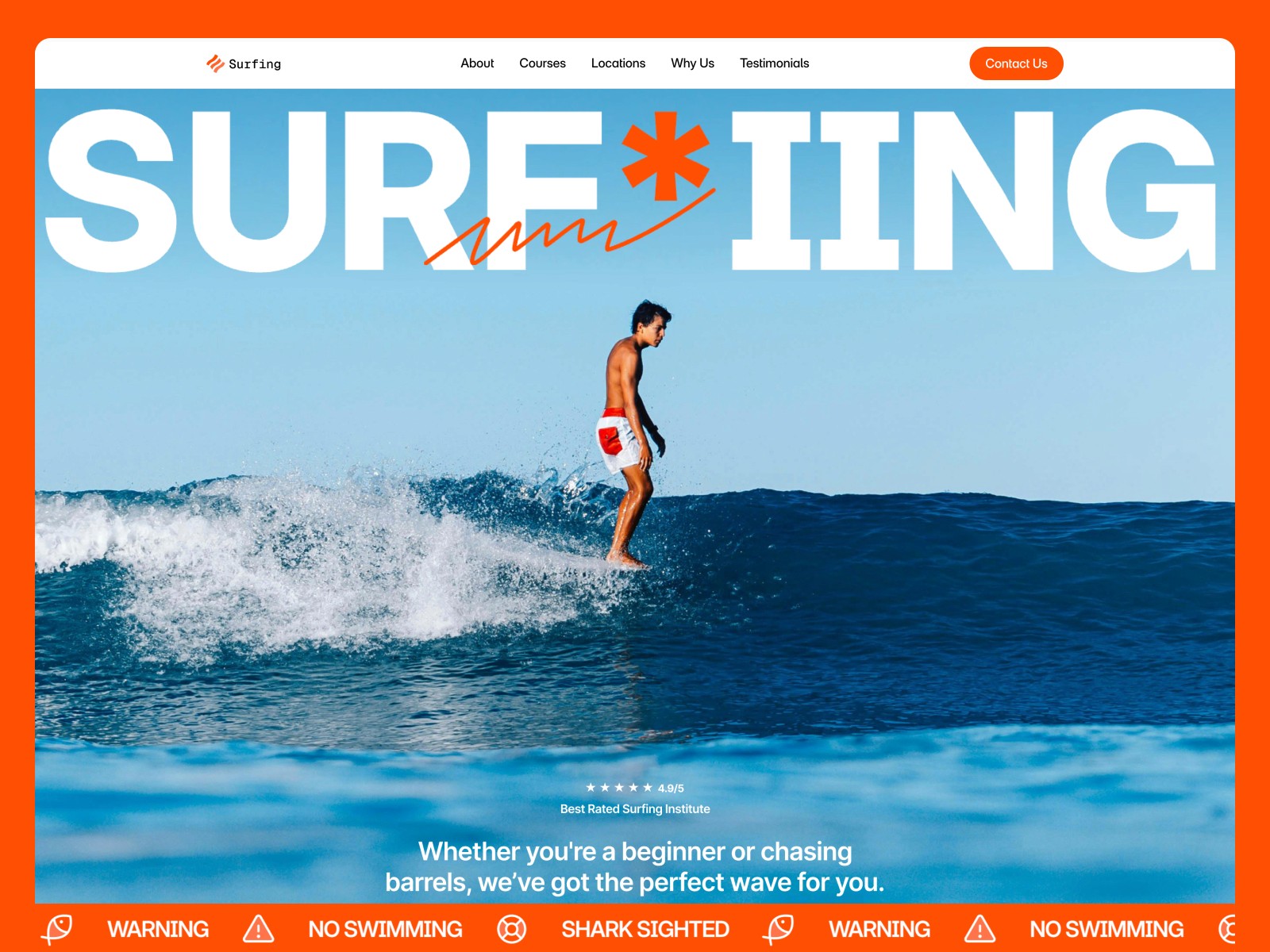 Surfing — 极简现代教育培训网站设计灵感