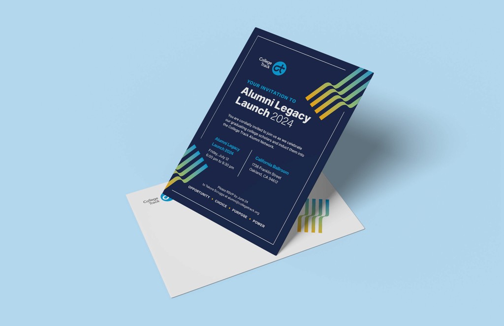 nonprofit event invitation and custom envelope