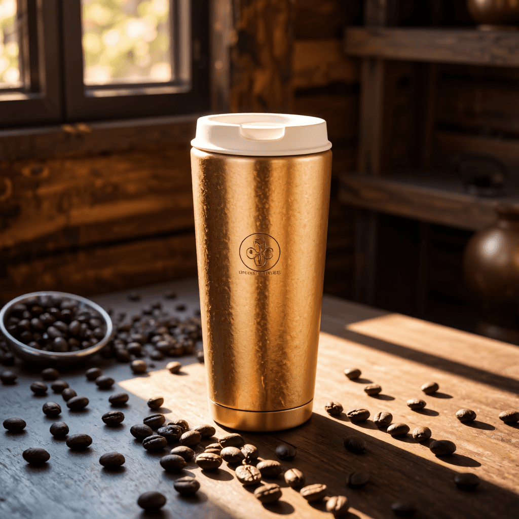 product photography of a reusable coffee cup