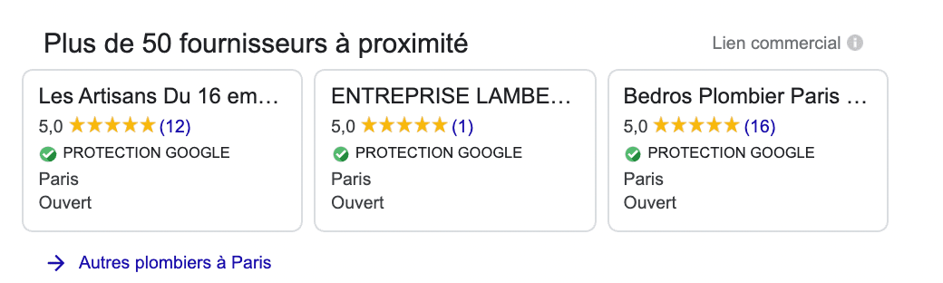 Google LSA FRance