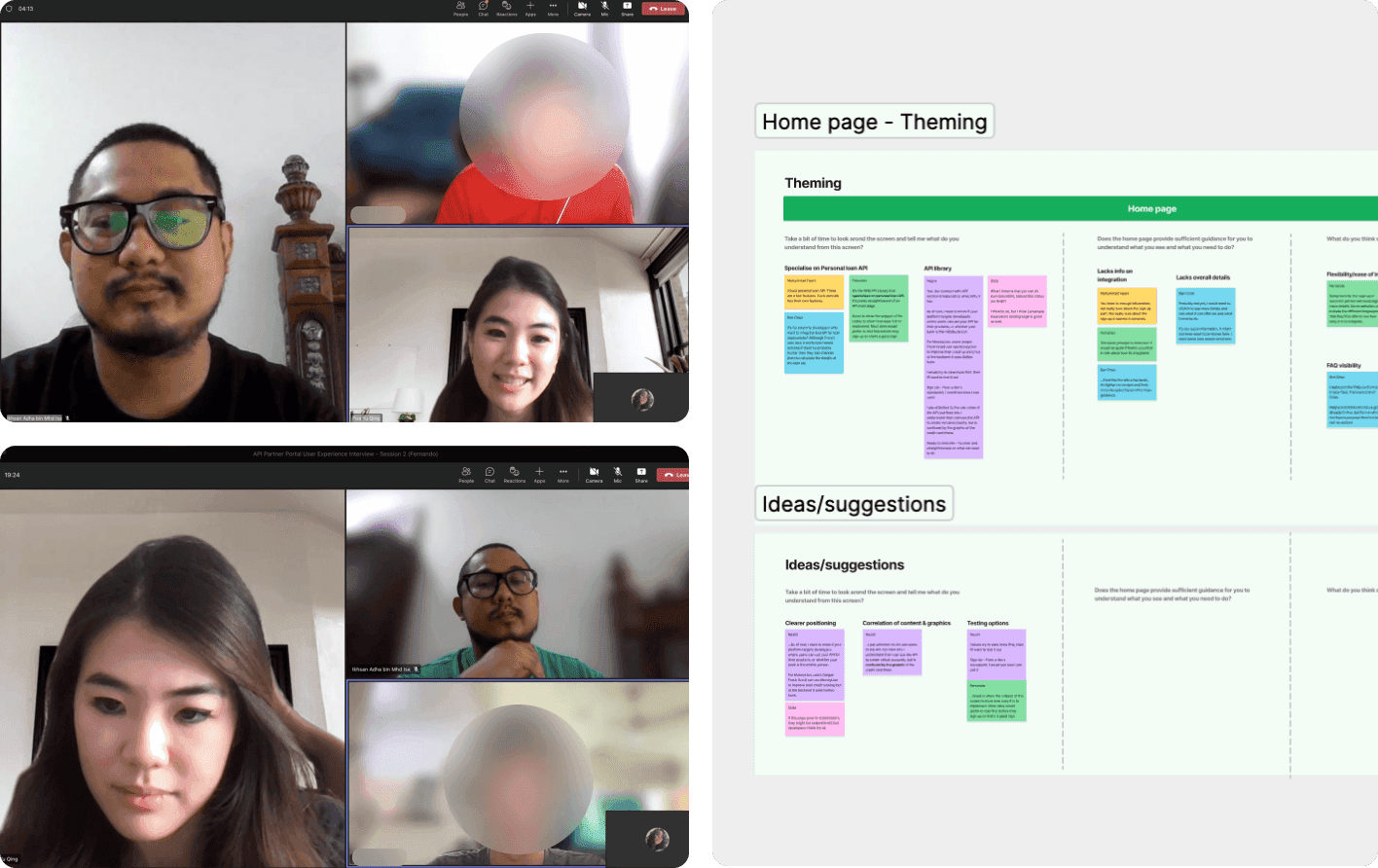 virtual interview with affinity mapping