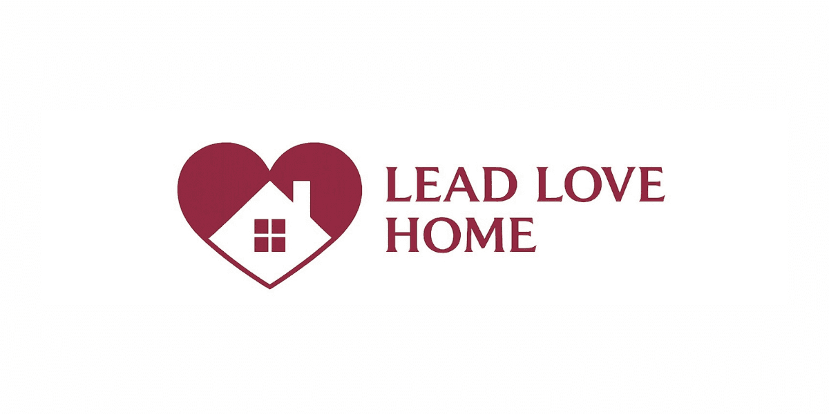 Lead Love Home logo with heart and house symbol, representing nurse-guided senior placement for compassionate, informed care transitions.