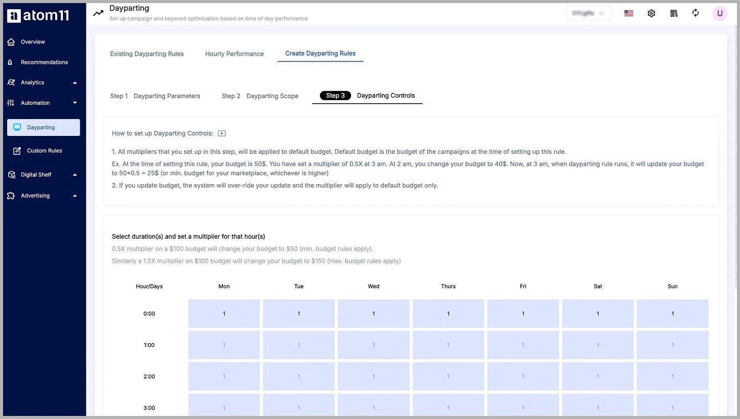 dayparting controls in atom11 @@ dayparting controls in atom11