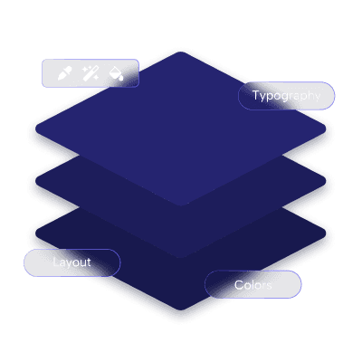 Logo icon on a grid.