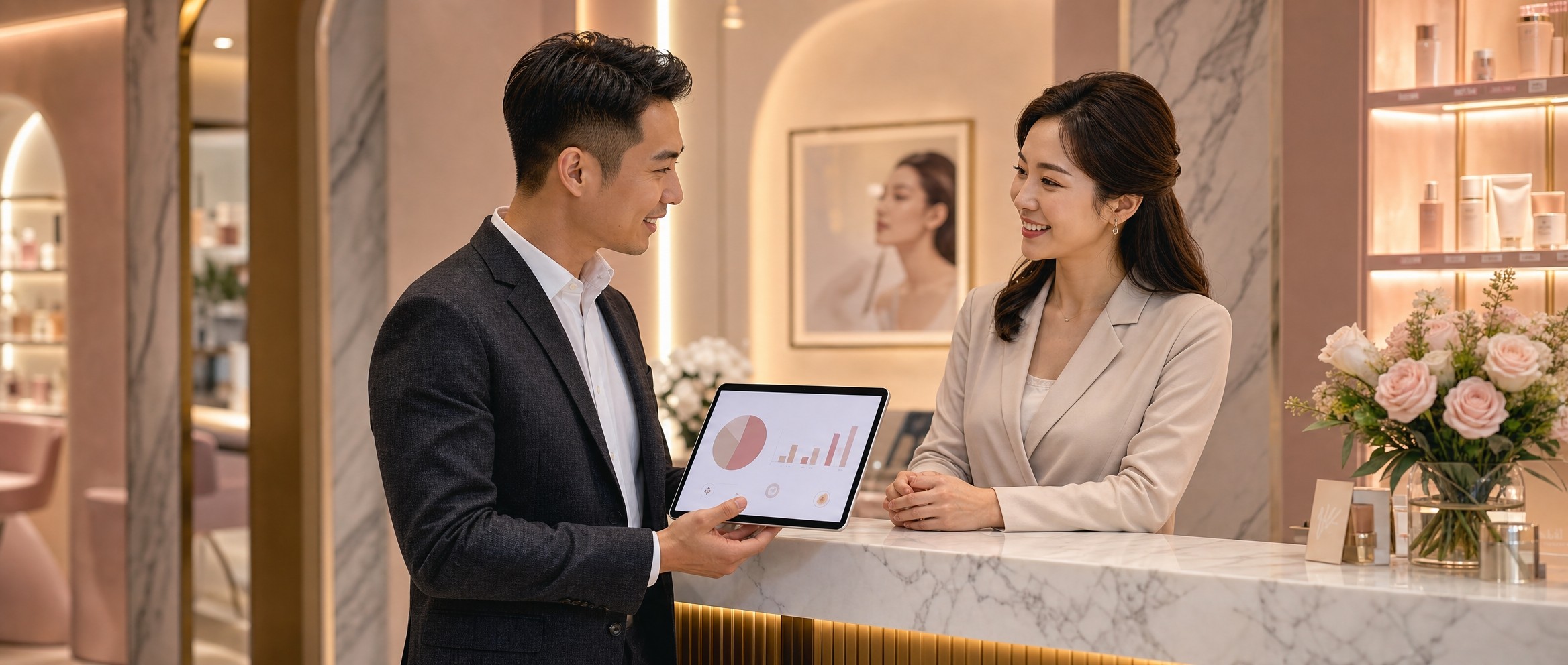 香港美容推廣企劃與品牌內容合作場景（Hong Kong beauty promotion planning and brand content collaboration scene）