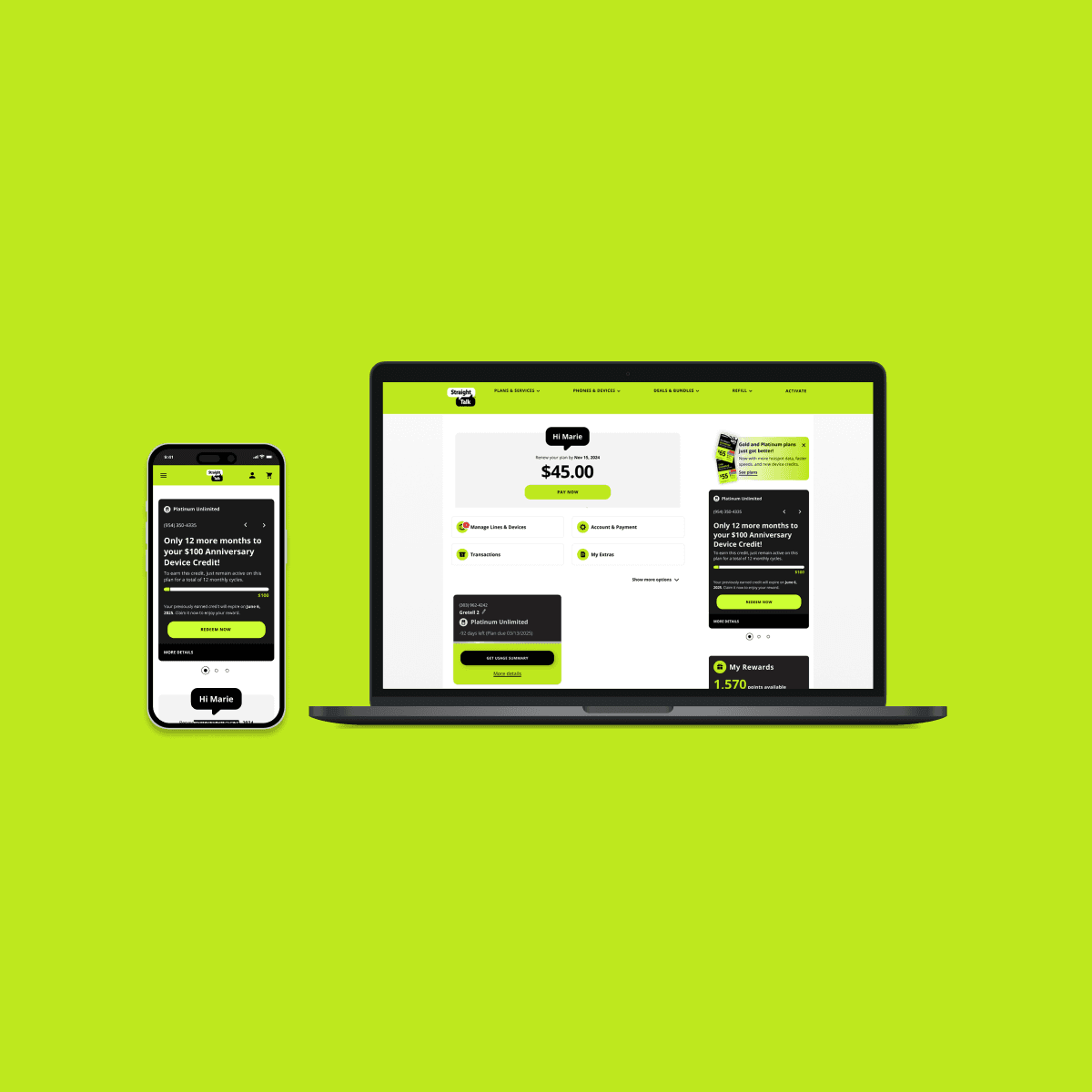 Two home screen wireframe variations, with one wireframe overlapping the other with a visual effect.