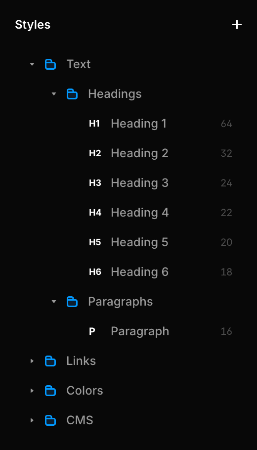Text styles in Framer