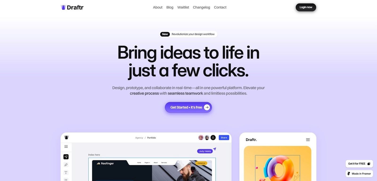 Draftr SaaS and software website template