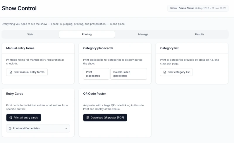 Entrant messaging interface