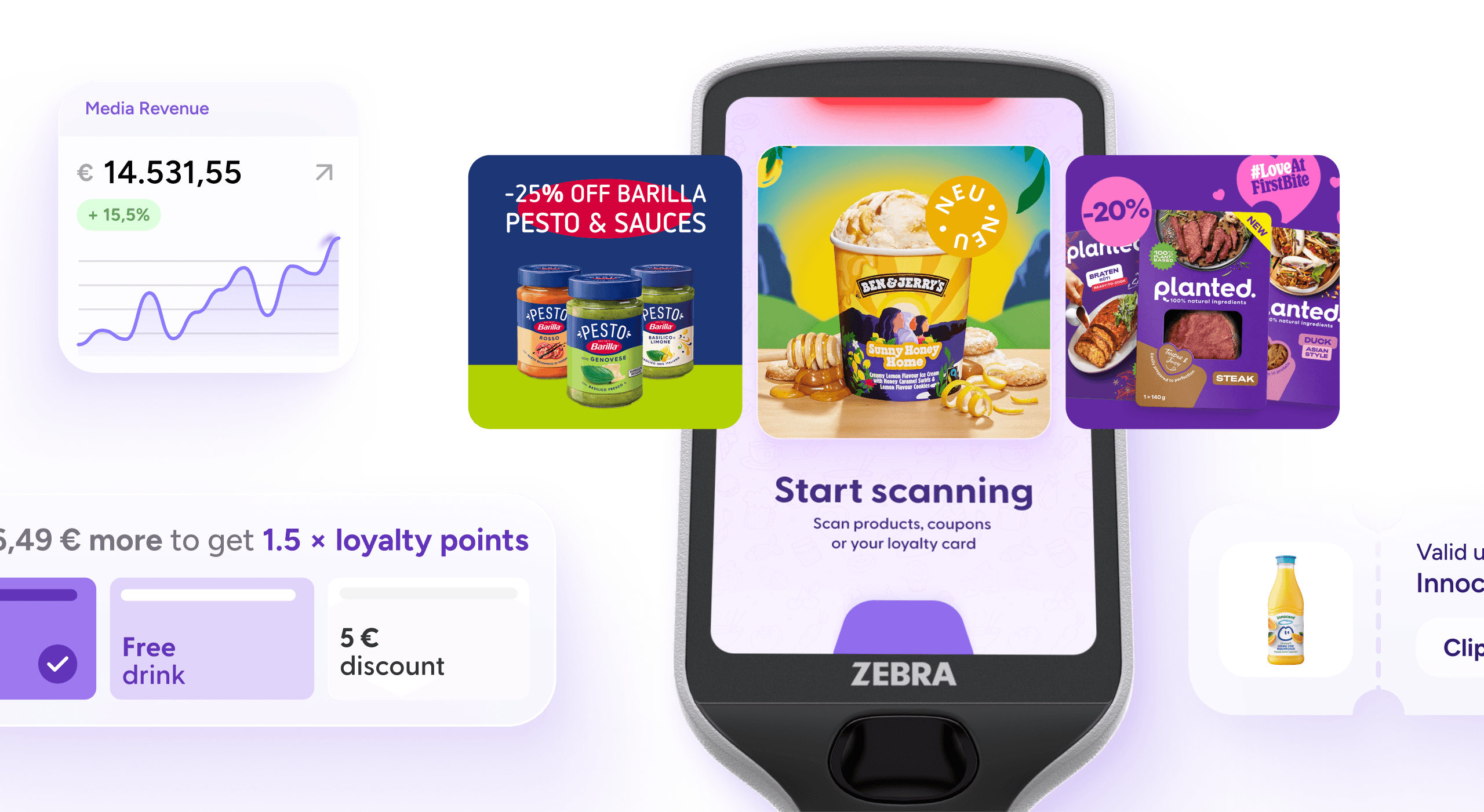 retail media on a handheld scanner