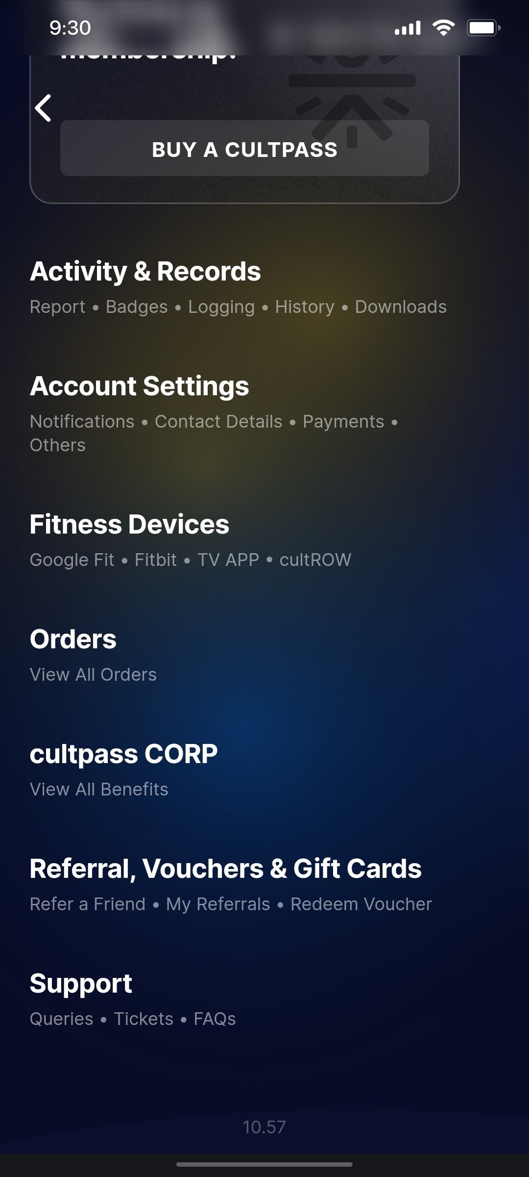 Cult.fit App Buy a Cultpass Screen