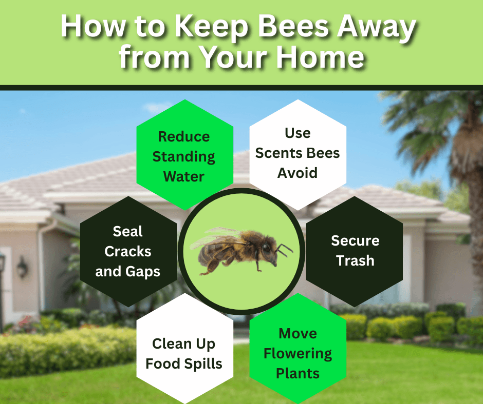 how to keep bees away from your home