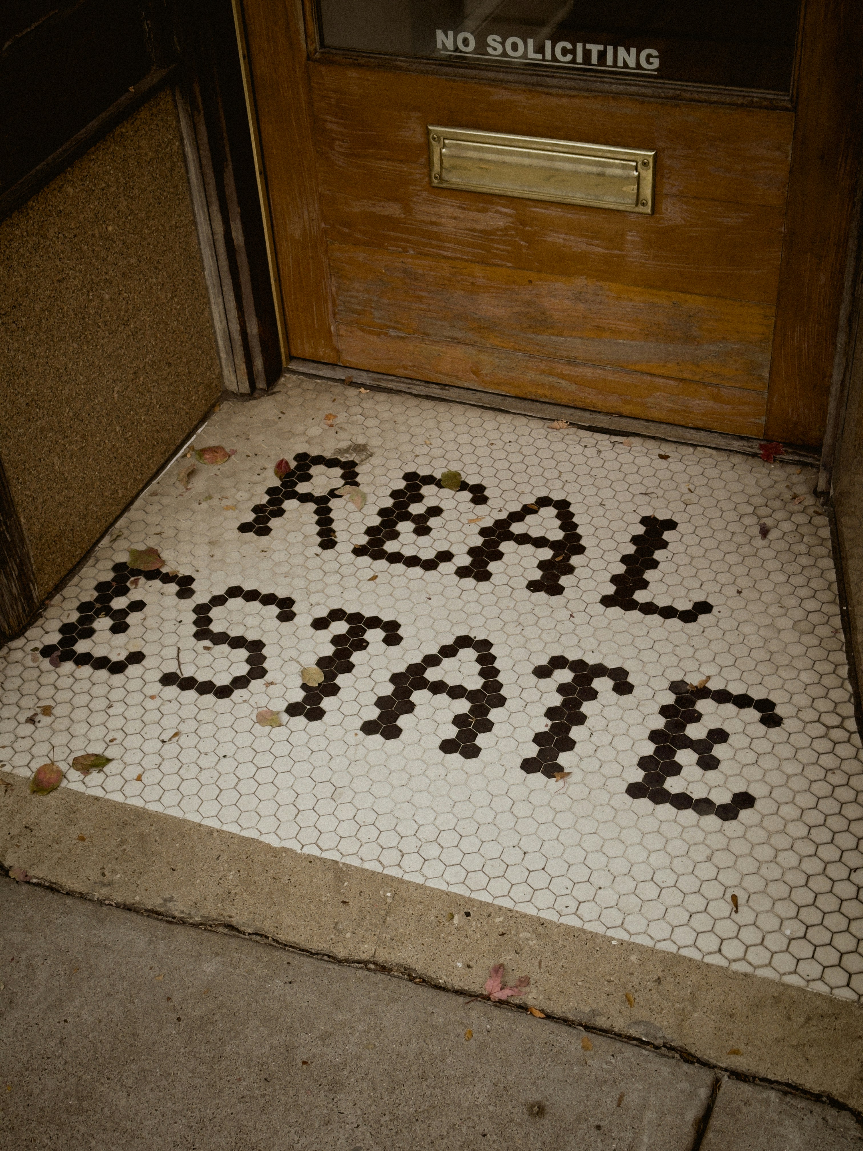 a door with a sign that says real sale on it