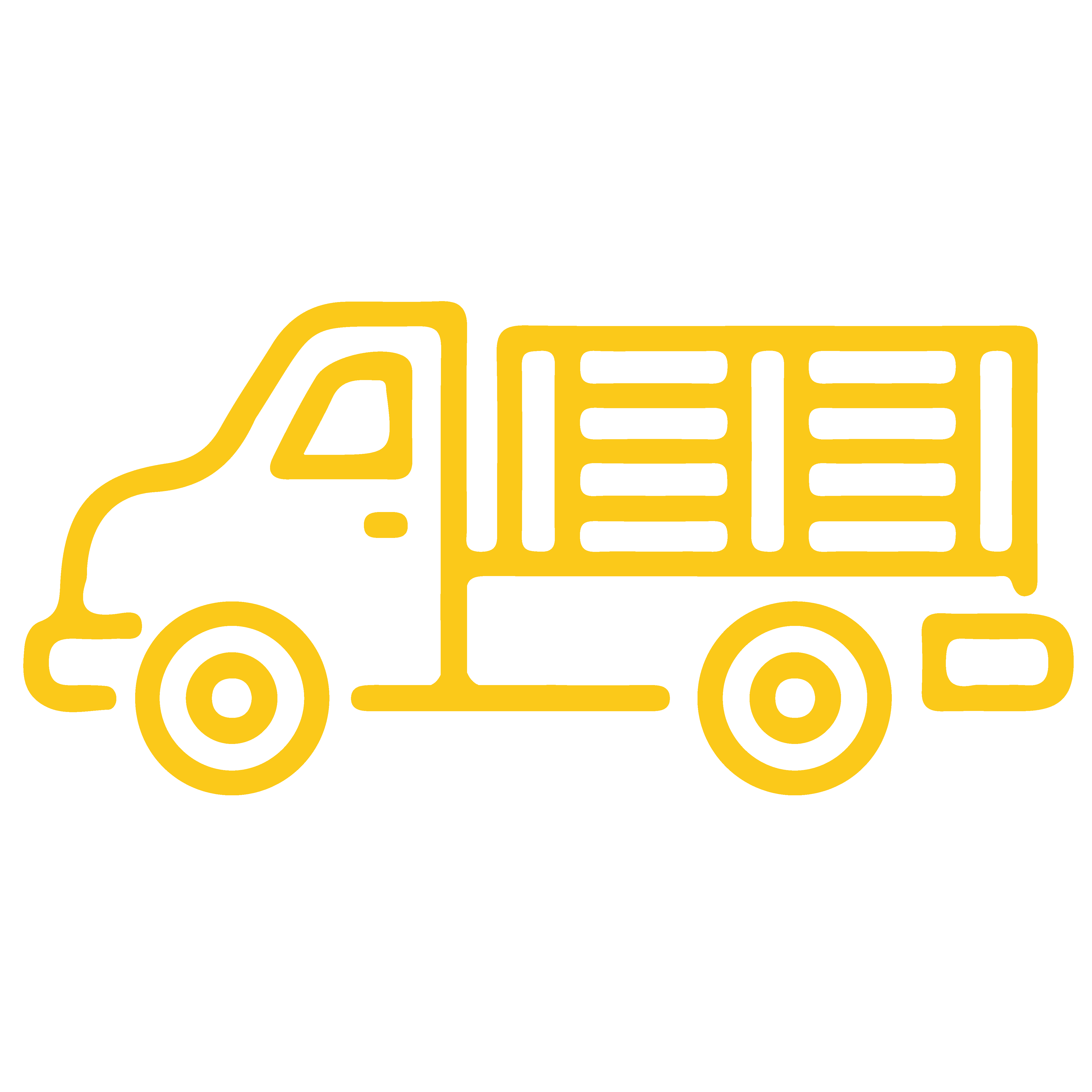 Yellow delivery truck icon symbolizing efficient farm-to-market logistics