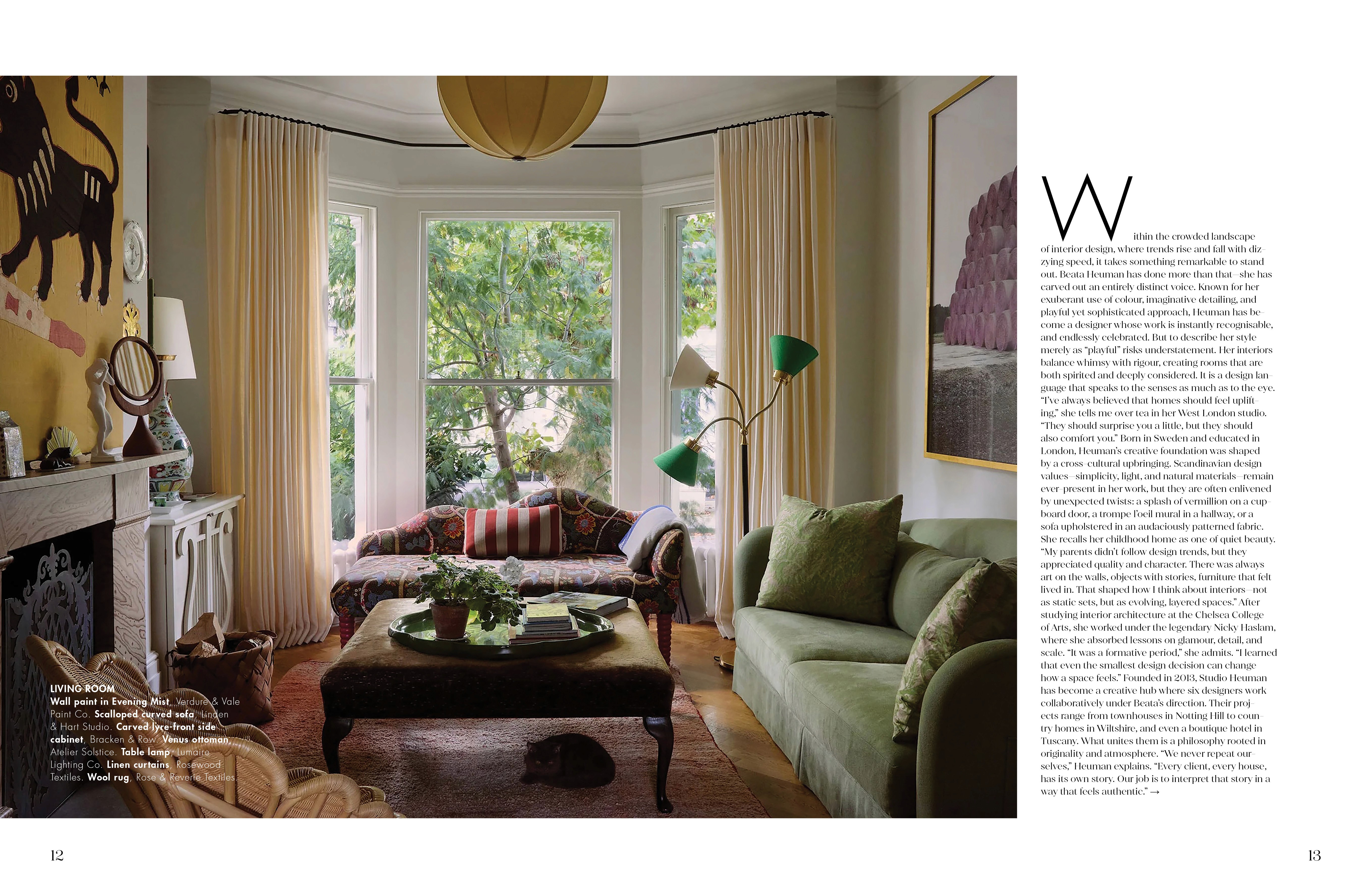 Magazine spread cover article