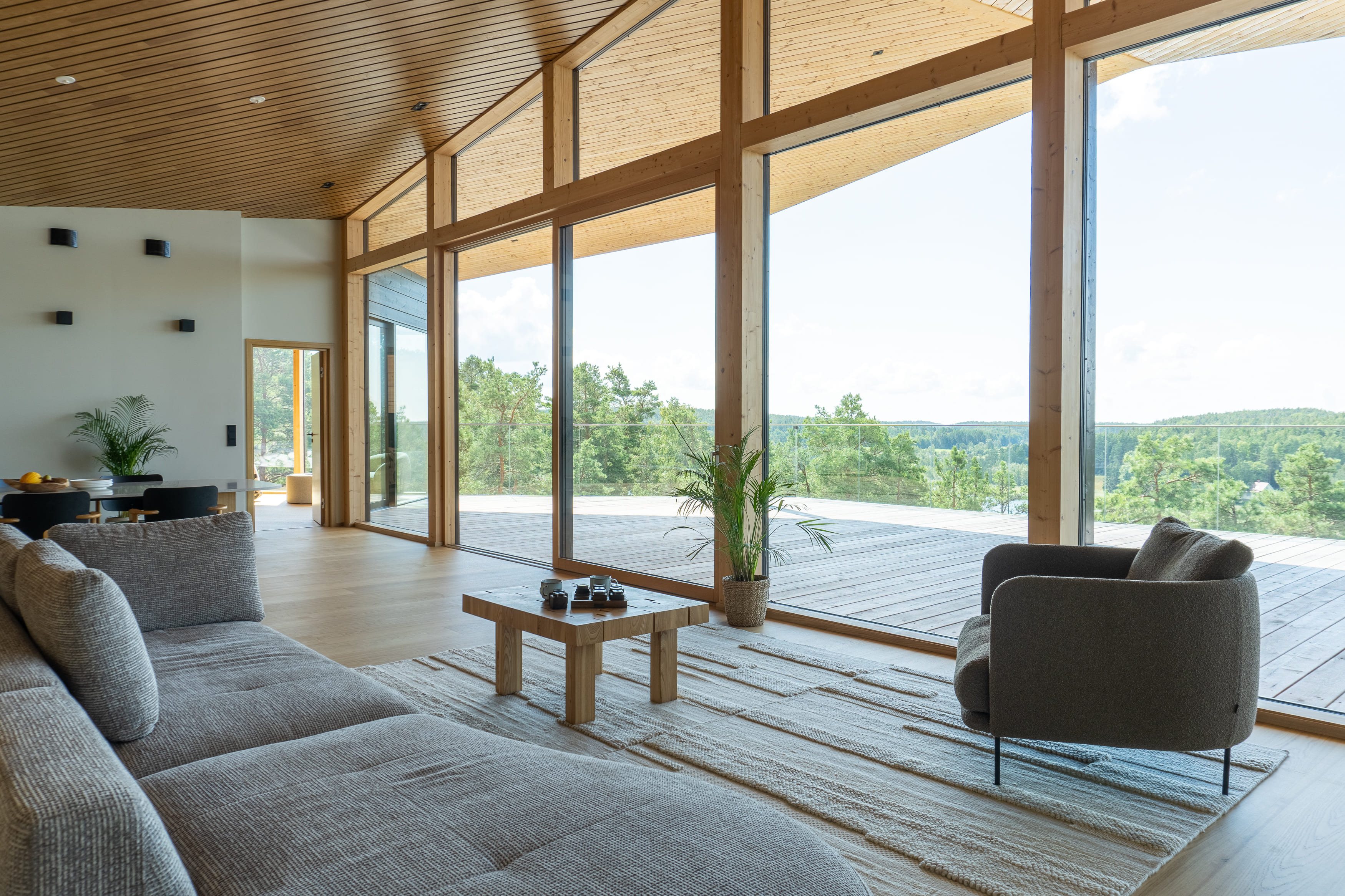 Living room with a sea view