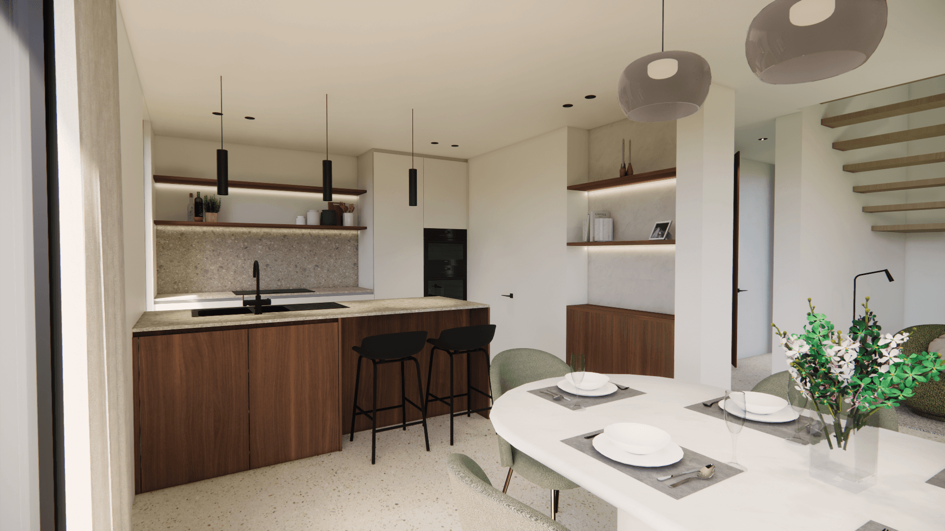 render keuken modulaire woning hubley