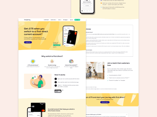 Campaign landing page