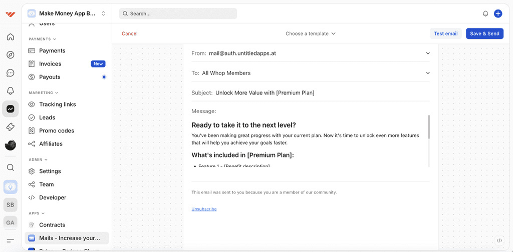 AI suggesting actions like "Optimize onboarding flow" and "Raise pricing tier" based on user data.