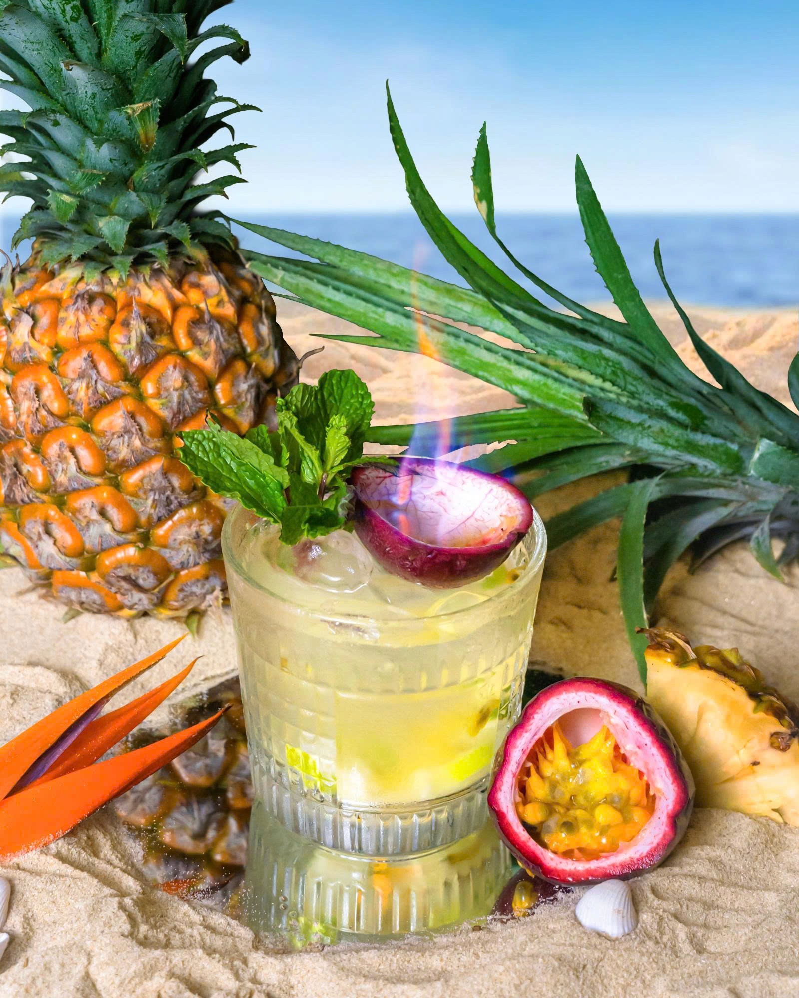 Signature cocktails at The Roof rooftop bar, Da Nang