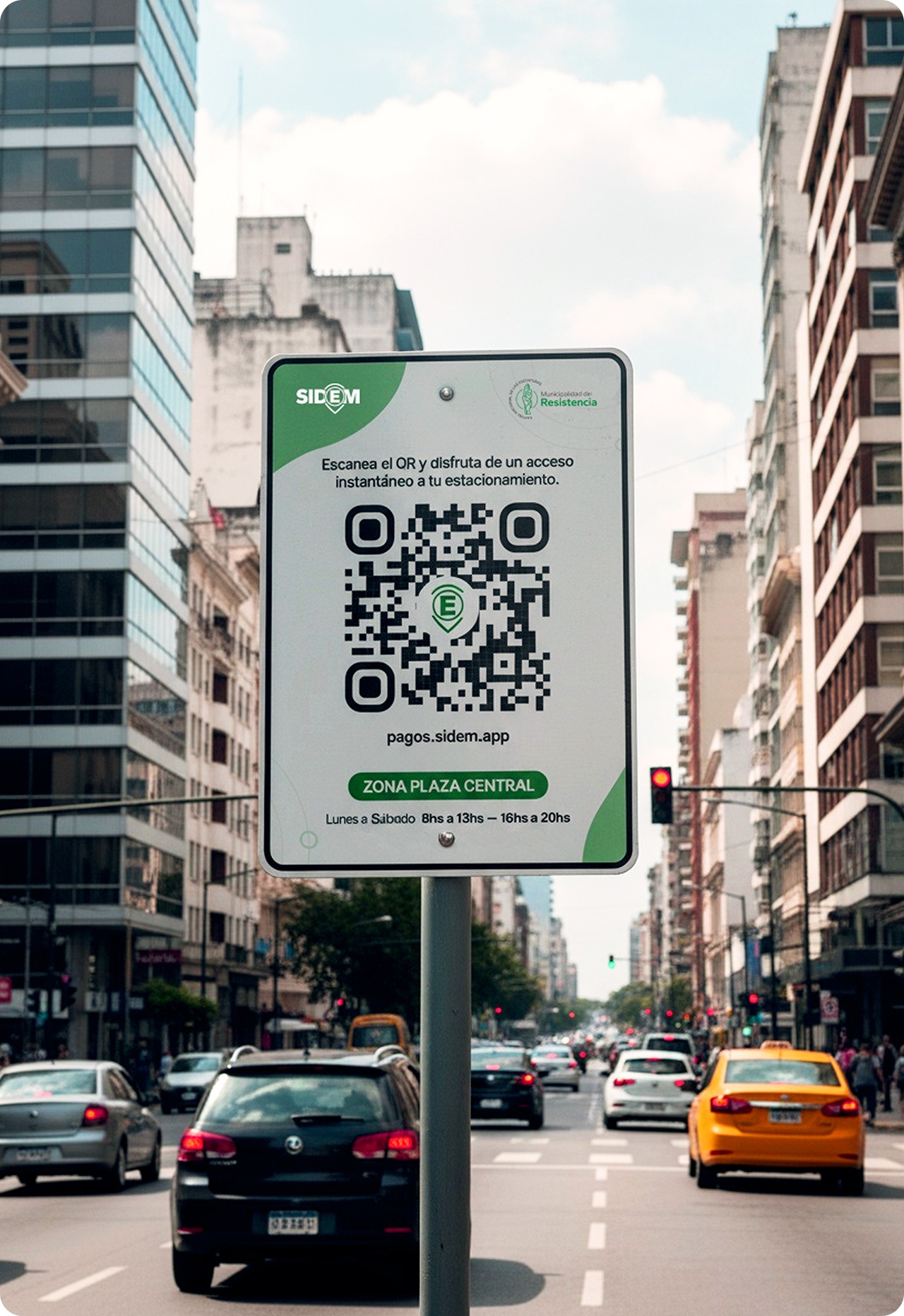 cartel de estacionamiento QR