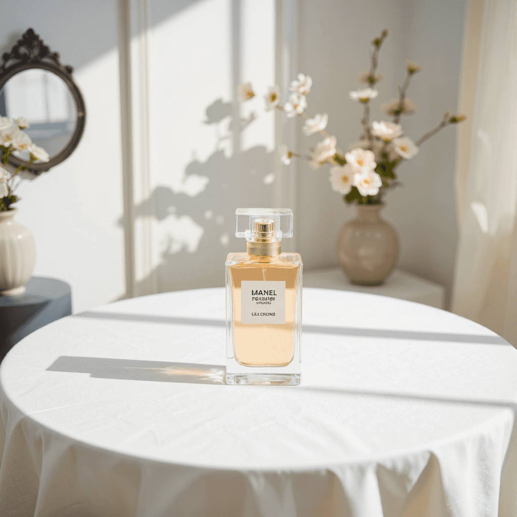 product photography of perfume bottle