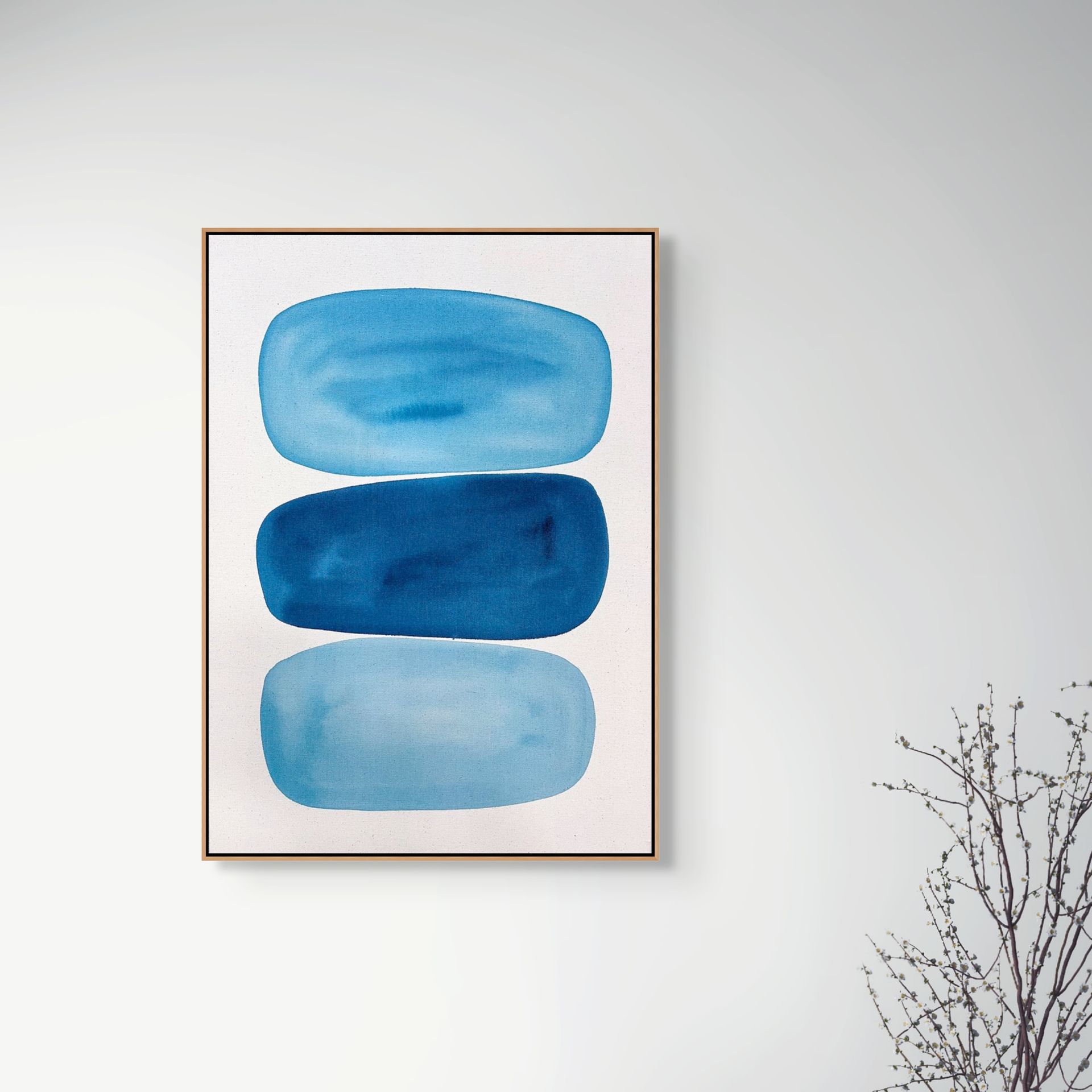 a blue abstract artwork by jasmyn cheng