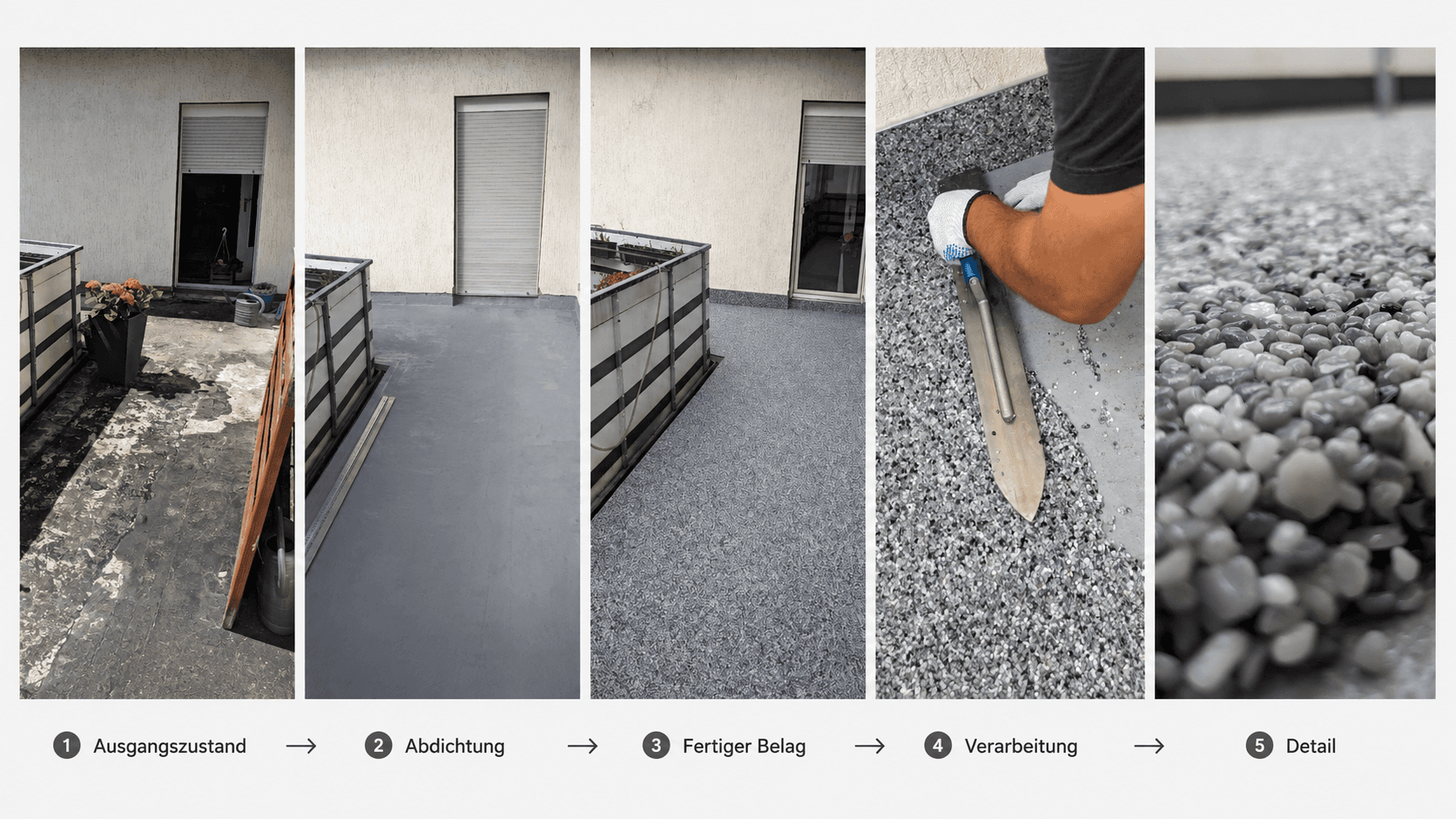 Projektverlauf einer Balkonsanierung vom Ausgangszustand bis zum Detail