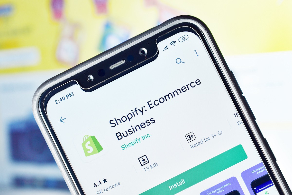 Shopify app on mobile