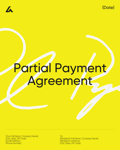 Partial Payment Agreement