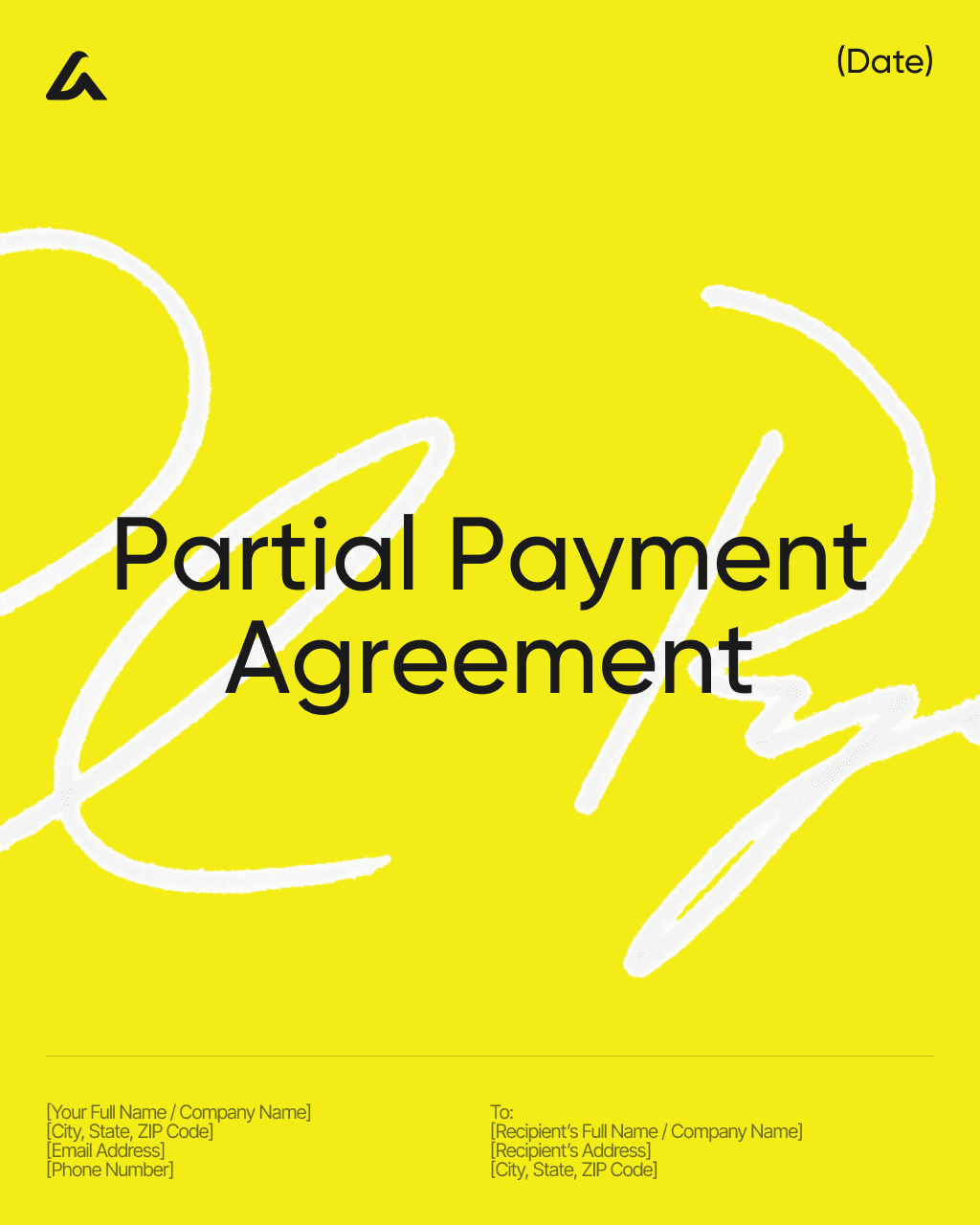 Partial Payment Agreement