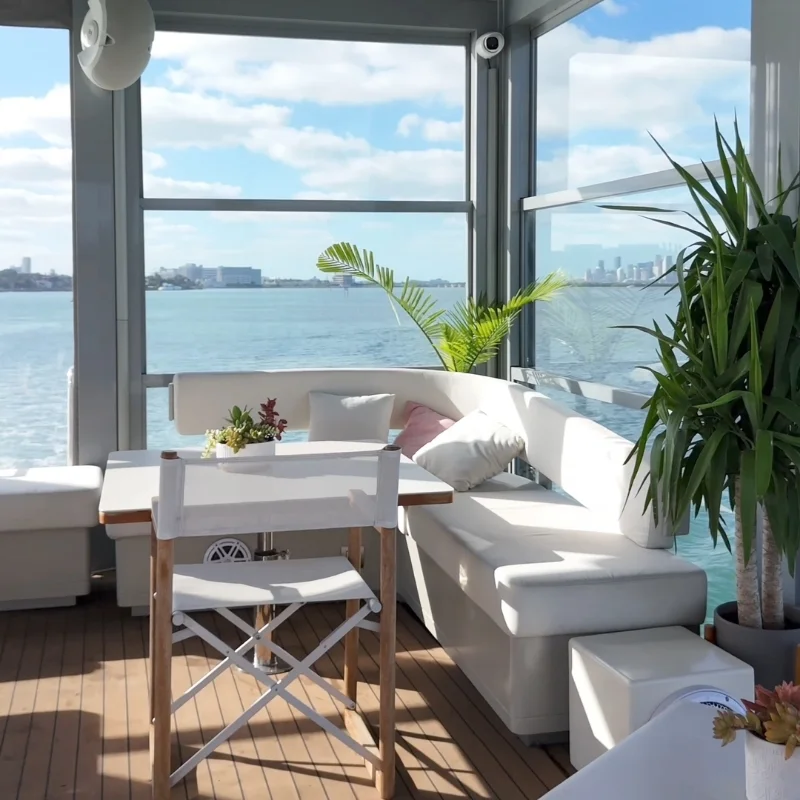 XOXO Classic charter boat rooftop deck Miami