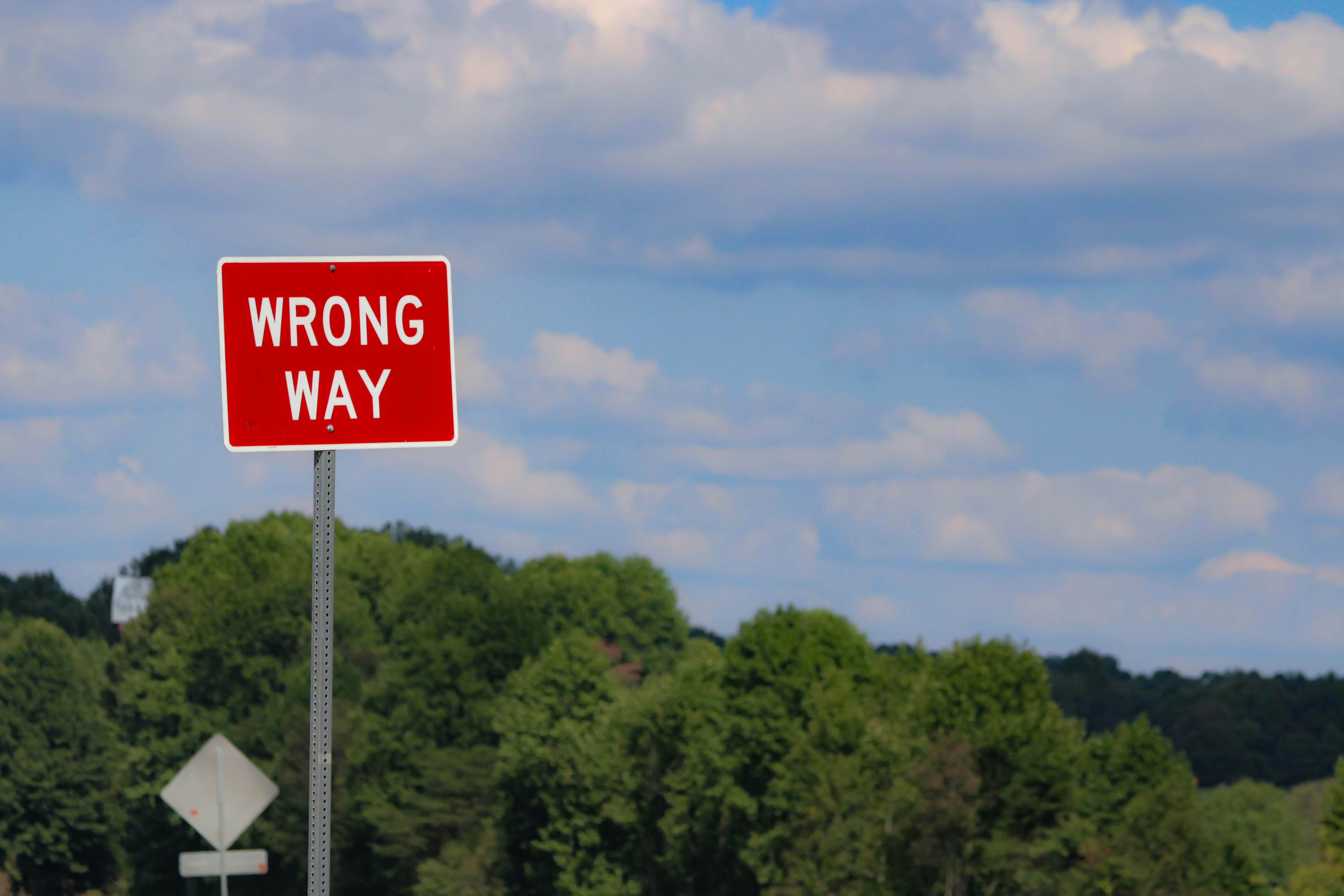 Wrong Way Sign
