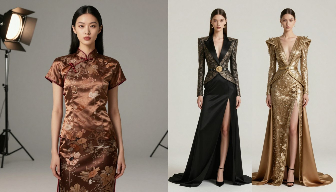 fashion industry evolution showing integration of AI and traditional modeling