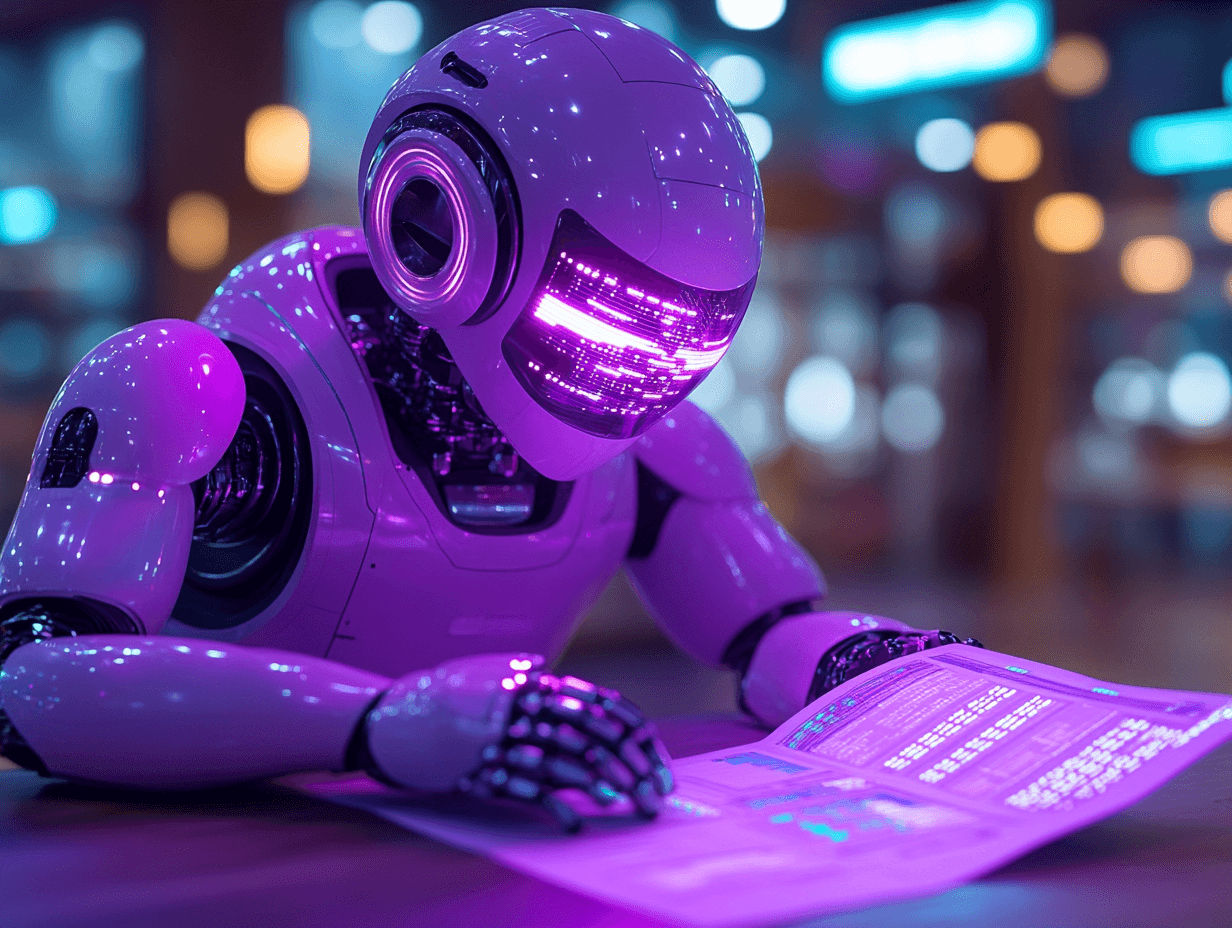 Roboter liest Finanzbericht