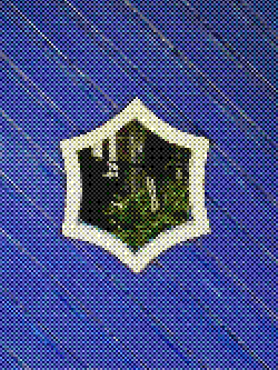 a reflection of a house in a mirror