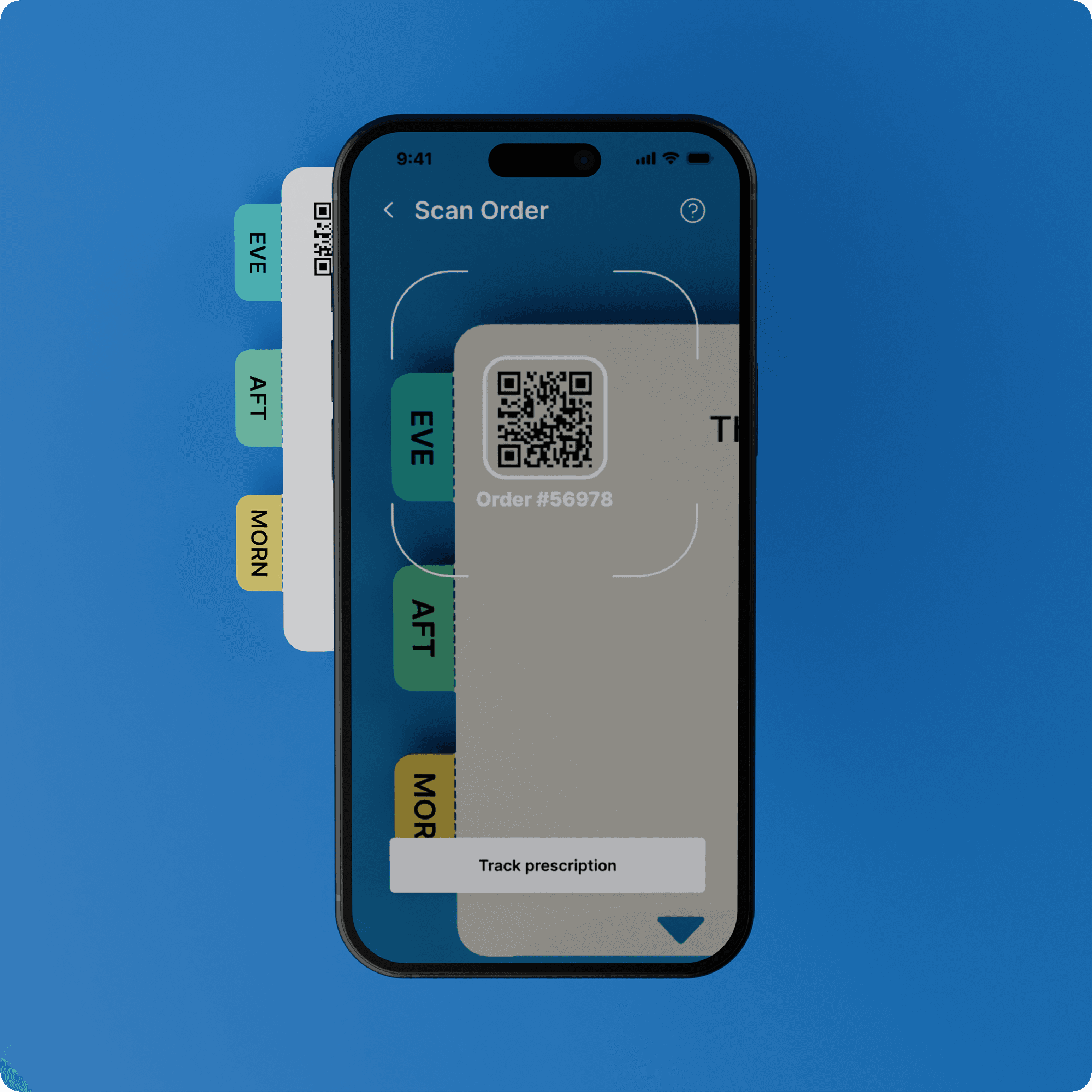 Scanning QR code with phone.