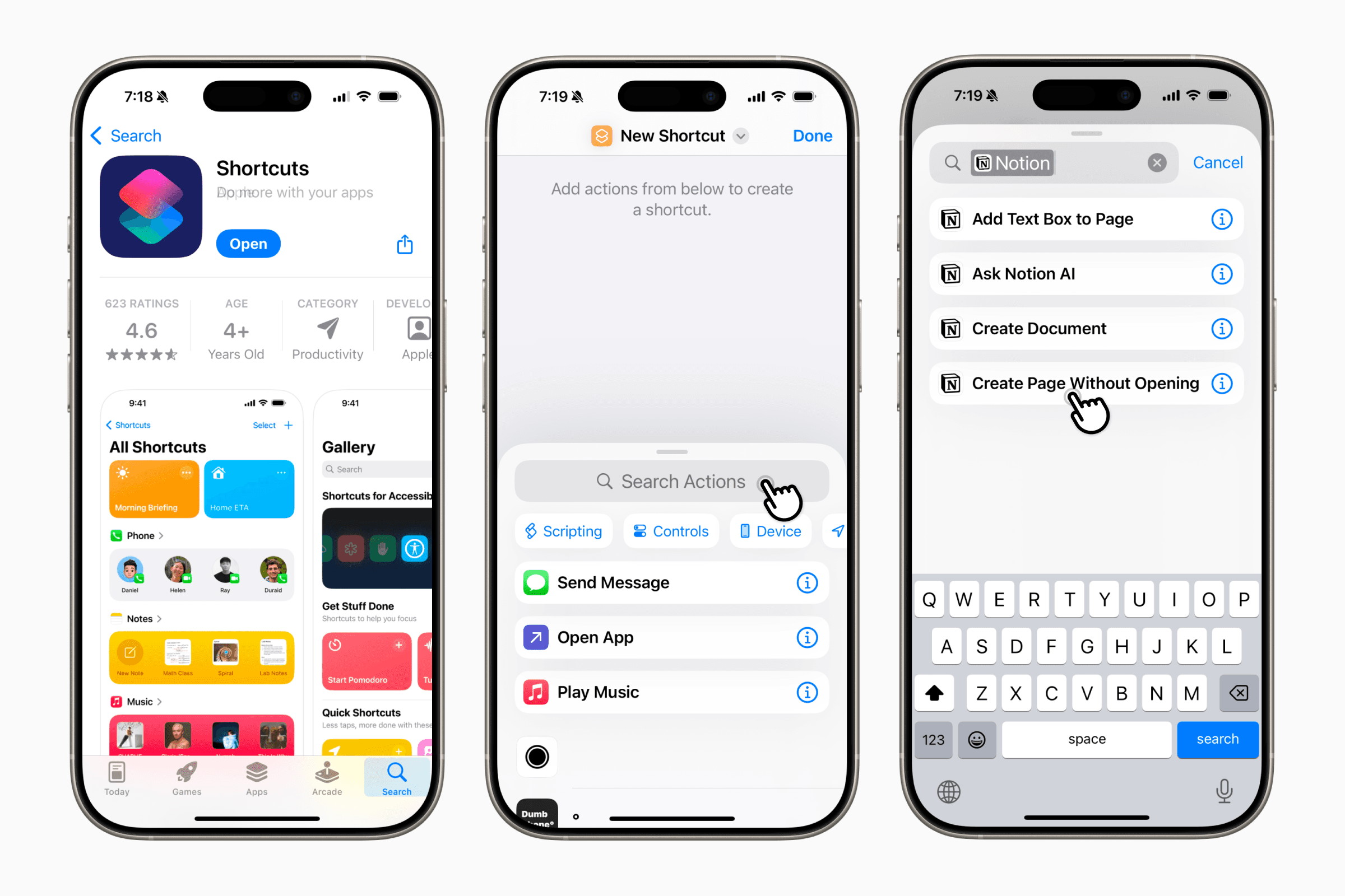 Shortcuts App